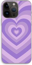 Case Company® - Coque iPhone 14 Pro Max - Coeur Violet - Coque souple pour téléphone - Protection tous côtés et bord d'écran