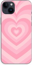 Case Company® - Hoesje geschikt voor iPhone 14 Plus hoesje - Hart Roos - Soft Cover Telefoonhoesje - Bescherming aan alle Kanten en Schermrand