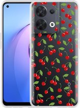 Oppo Reno8 5G Hoesje Kersen - Designed by Cazy