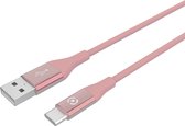 USB-Kabel Type-C, 1 meter, Roze - Siliconen - Celly | Feeling
