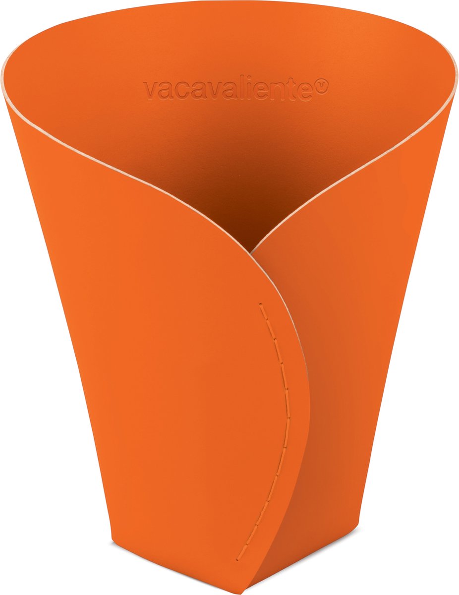 Vacavaliente - Studio Opbergmand Medium - Gerecycled Leer - Oranje