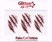 PaintGlow sticker Tattoo - Neptattoo volwassenen - Halloween outfit - "Fake Cut"