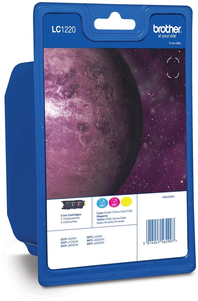 Brother LC1220RBWBP inktcartridge 3 stuk(s) Origineel Cyaan, Magenta, Geel