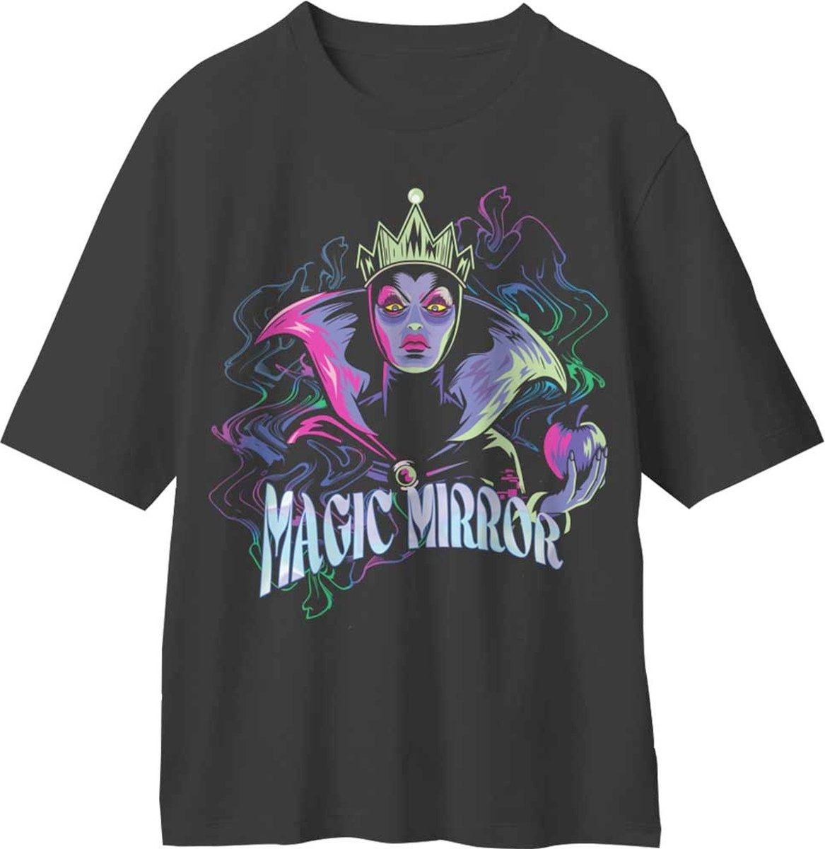 Disney Snow White Unisex Tshirt -L- Evil Queen Mirror Zwart