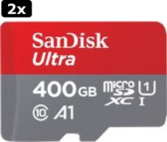 2x SanDisk - Carte Ultra Micro SD 400 GB - 120 Mo/s - Carte Mémoire  Smartphone | bol.com