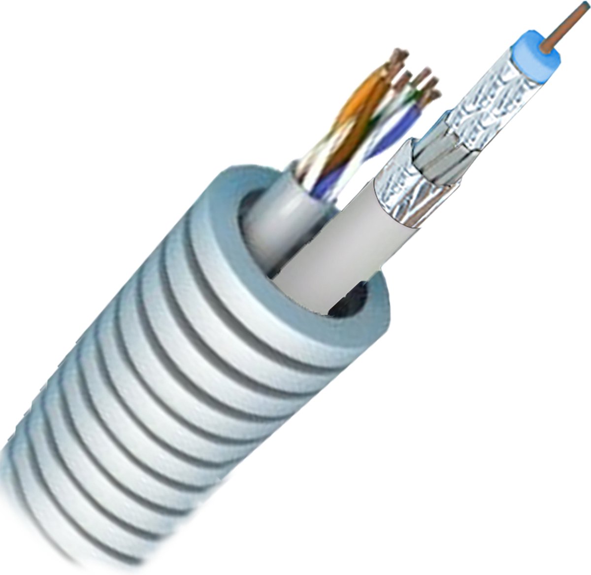 Hirschmann Preflex 4G KOKA 9 TS + Cat6 kabel 100m wit
