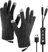 Hoogwaardige verwarmde handschoenen - elektrische handschoenen - winter warm koud - elektrisch verwarmbare handschoenen donker grijs