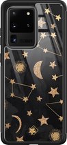 Casimoda® hoesje - Geschikt voor Samsung Galaxy S20 Ultra - Counting The Stars - Luxe Hard Case Zwart - Backcover telefoonhoesje - Zwart
