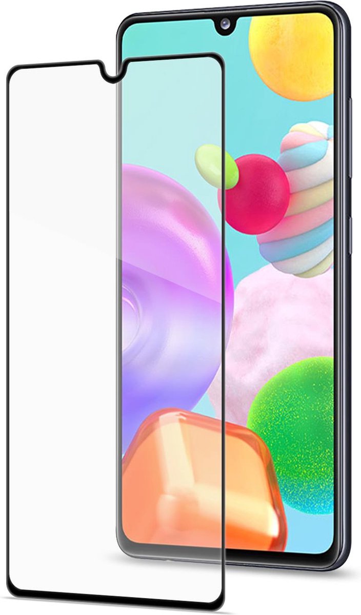 Celly Samsung Galaxy A41 Full Frame Gehard Glazen Schermbeschermer Transparant