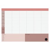 Lannoo Graphics - Weekly Planner 2024 - Planner 2024 - Notepad - MAMA BAAS - Pink - Nederlands Talig - A4