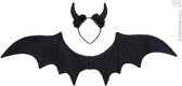 WIDMANN - Demon set zwart Halloween accessoire