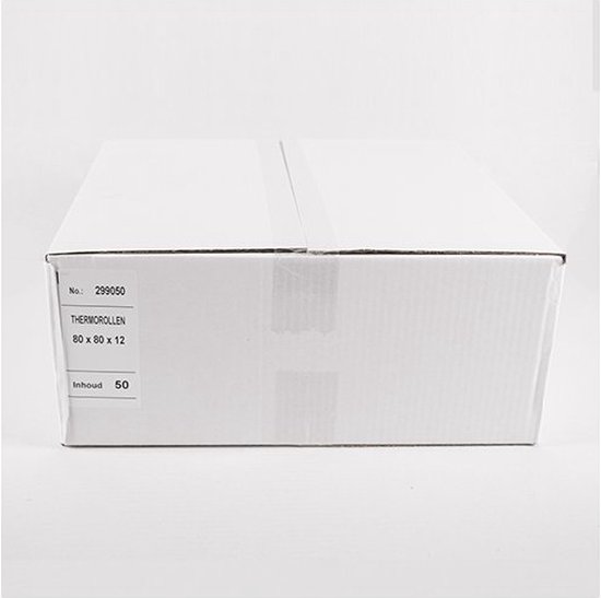 Rouleaux de caisse enregistreuse rouleaux thermiques 80 x 80 x 12 mm - 50 par boîte