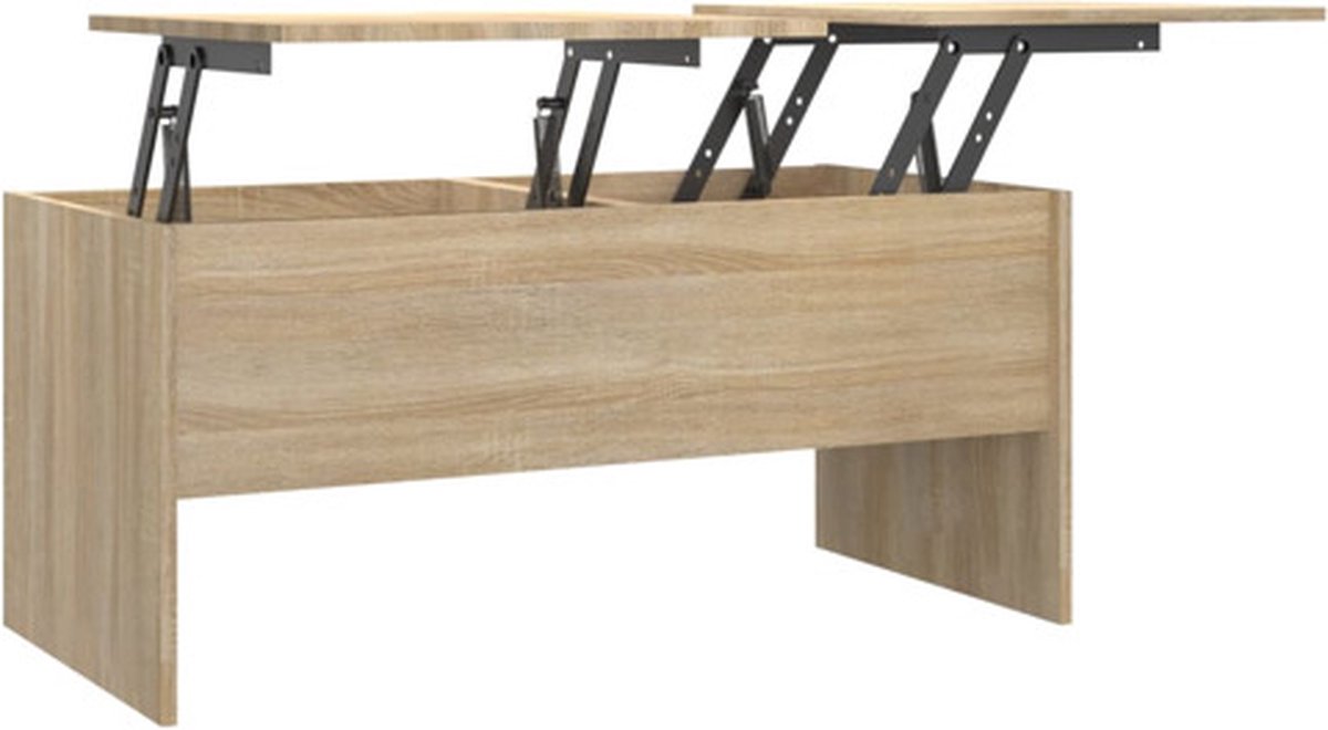 vidaXL Salontafel 80x50x42,5 cm bewerkt hout gerookt vidaXL Salontafel 80x50x42,5 cm bewerkt hout gerookt