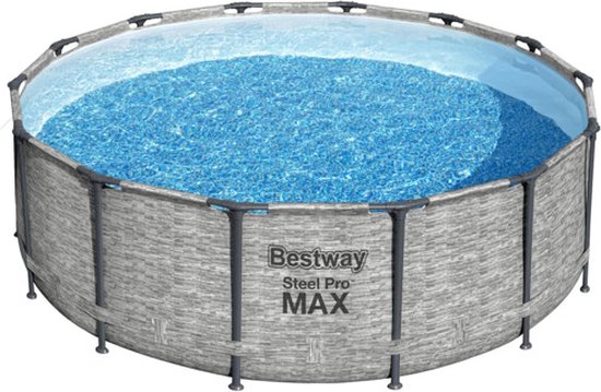 Bestway piscine acier pro max set bande de pierre ronde 427