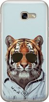 Casimoda® hoesje - Geschikt voor Samsung A5 2017 - Tijger Wild - Backcover - Siliconen/TPU - Blauw