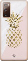 Casimoda® hoesje - Geschikt voor Samsung S20 FE - Ananas - Backcover - Siliconen/TPU - Roze