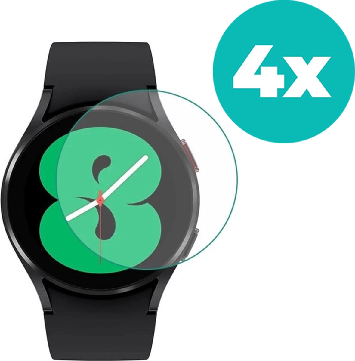 Samsung Galaxy Watch 4 screenprotector 40 mm - 4 stuks - Geschikt voor Samsung Galaxy Watch 4 40mm - Bescherming smartwatch scherm - Beschermer Samsung Galaxy Watch 4 screen protector beschermplaatje - 4 stuks