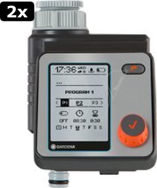 Besproeiingscomputer TOOLCRAFT 2 Uitgangen Bestuurbaar Gardena Compatible 1561121 Besproeiingscomputer TOOLCRAFT 2 Uitgangen Bestuurbaar Gardena Compatible 1561121