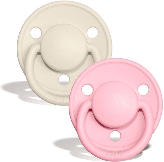 BiBS De Lux Pacifier One Size Fopspeen 2 stuks Ivory / Baby