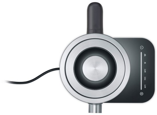 Graef WK350 waterkoker 1 l 2000 W Zwart, Roestvrijstaal, Transparant