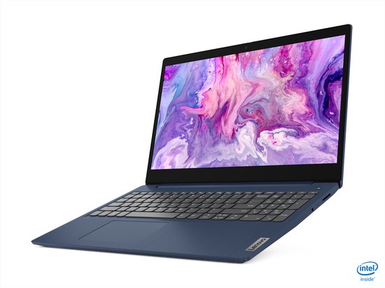 Lenovo IdeaPad 3 15IIL05 Intel® Core™ i3 i3-1005G1 Laptop 39,6 cm (15.6") Full HD 8 GB DDR4-SDRAM 256 GB SSD Wi-Fi 5 (802.11ac) Gratis DOS Blauw - Lenovo - Hoofdafbeelding