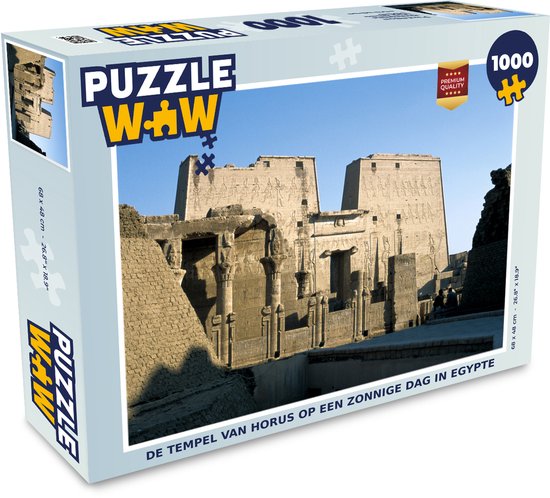 Puzzel De tempel van Horus op een zonnige dag in Egypte - Legpuzzel - Puzzel 1000 stukjes volwassenen - PuzzleWow