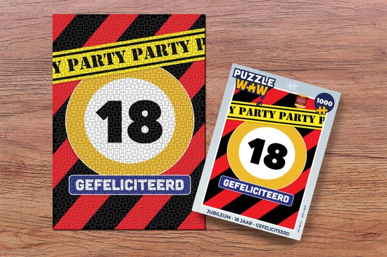 Puzzle Anniversaire - 18 ans - Félicitations - Puzzle - Puzzle 1000 pièces adultes
