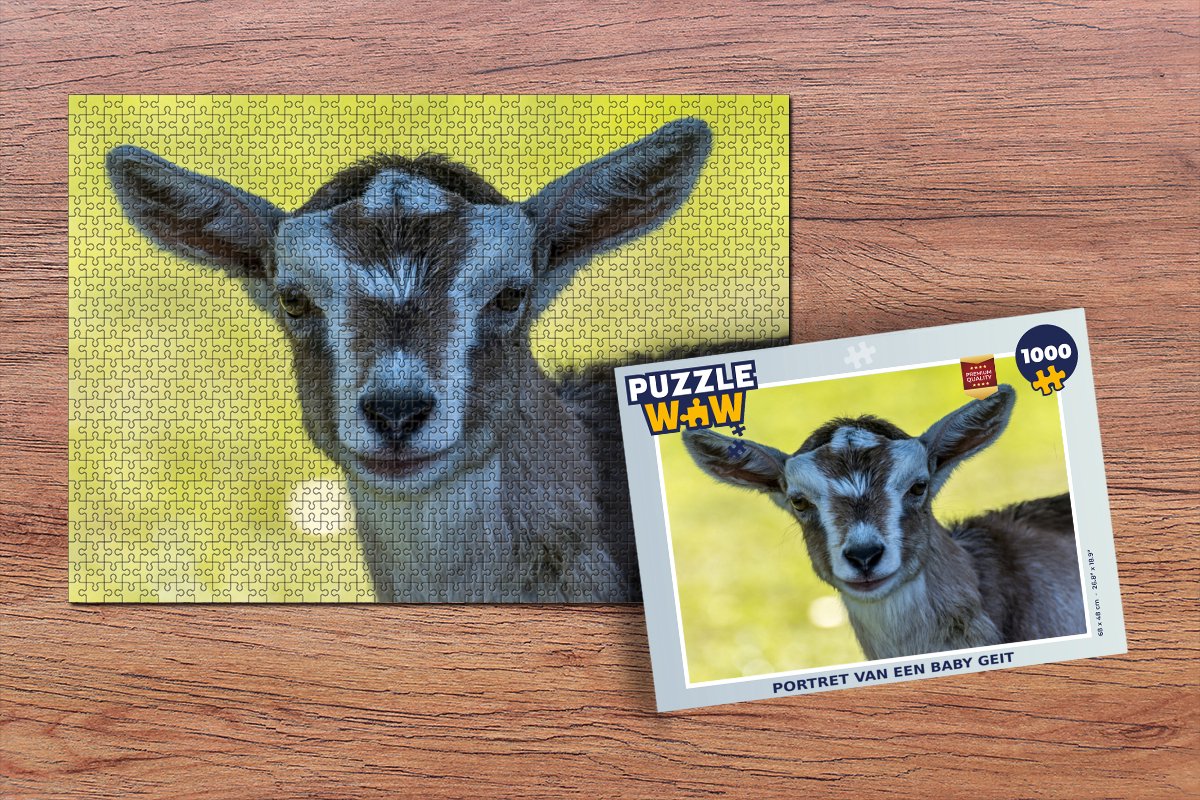 Puzzel Geit - Lam - Portret - Legpuzzel - Puzzel 1000 stukjes volwassenen