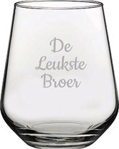 Gegraveerde Drinkglas 42,5cl De Leukste Broer