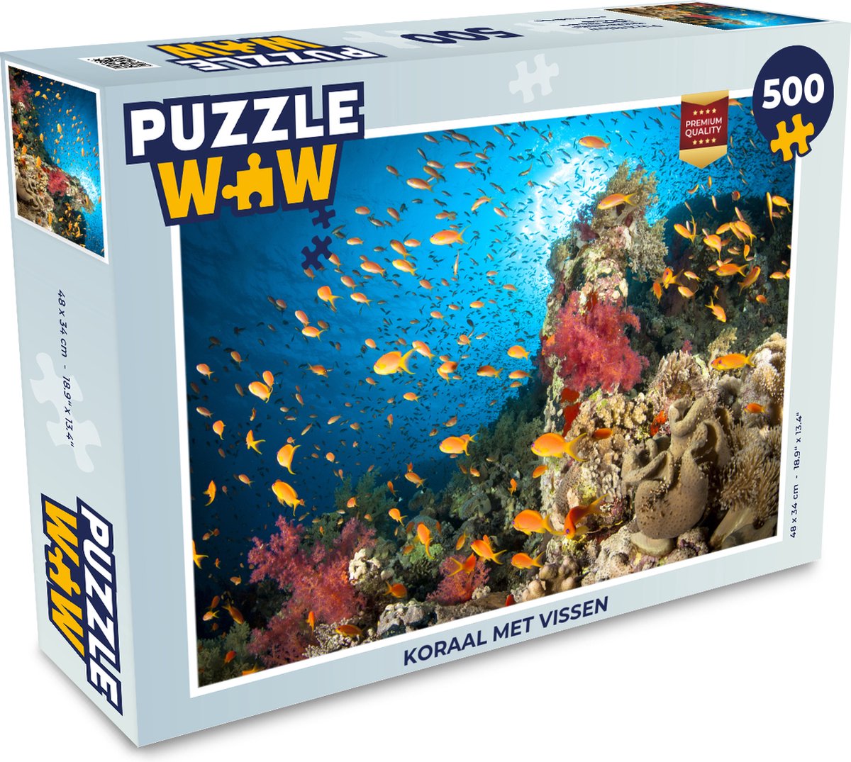 Puzzel Koraal met vissen - Legpuzzel - Puzzel 500 stukjes