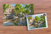 Puzzel Groene natuur langs de Prinsengracht in Amsterdam - Legpuzzel - Puzzel 1000 stukjes volwassenen