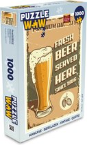 Puzzel Mancave - Bierglazen - Vintage - Quotes - Legpuzzel - Puzzel 1000 stukjes volwassenen
