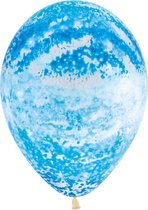 Bedrukte Ballonnen Swirl Blauw 30 cm 25 stuks