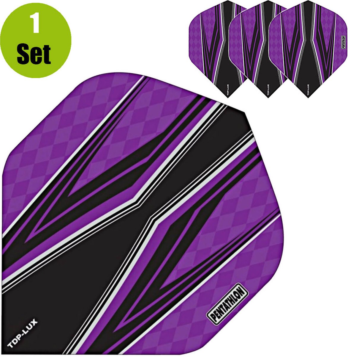 Pentathlon TDP Lux Vision Black Dartflights - Paars