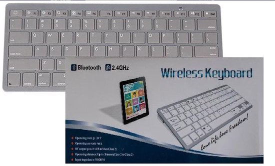 Clavier Bluetooth sans fil adapté pour iPhone, iPad, iPod, Samsung,  Tablettes,... | bol.com