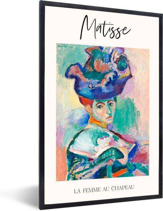 Fotolijst incl. Poster - Oude meesters - Matisse - La femme au Chapeau - 20x30 cm - Posterlijst