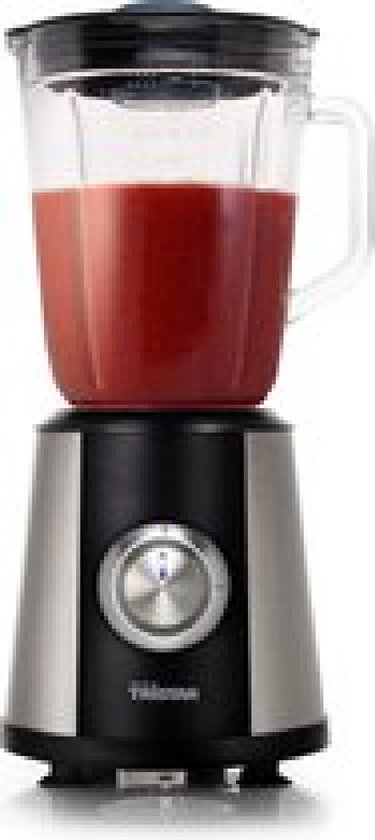 Philips Blender AEG TB4-1-6ST Standmixer / 5 Geschwindigkeitsstufen/Pulsfunktion/ Ice-Crush/Wirbeleffekt/Drehregler / 4-Klingen Edelstahlmesser / 1,5 L Glas-Krug/spülmaschinenfest/silber/schwarz 6 Roestvrijstalen Messen