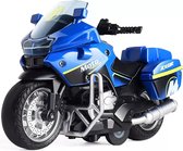 DieCast motor - Classical moto - metall motorcycle - politiemotor - pull-back /terug trek functie - met licht en geluid