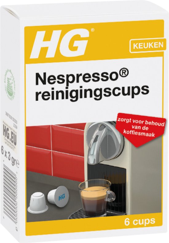 HG Nespresso® reinigingscups - 6 cups - voor een langere levensduur van de machine