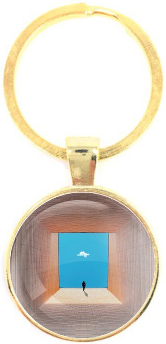 Sleutelhanger Glas - Kubus