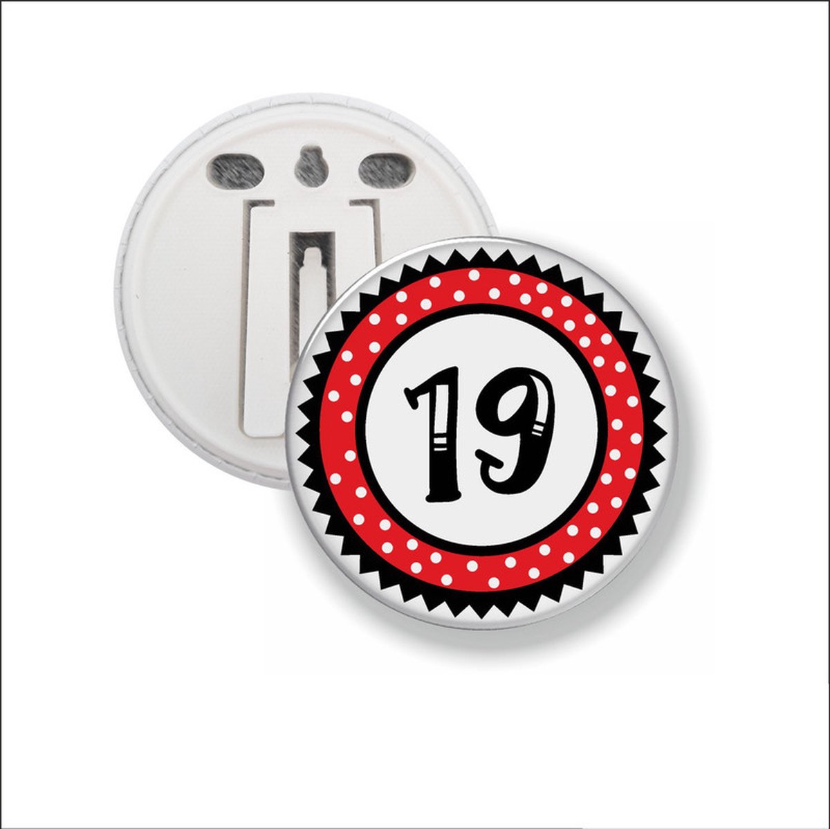 Button Met Clip 58 MM - 19