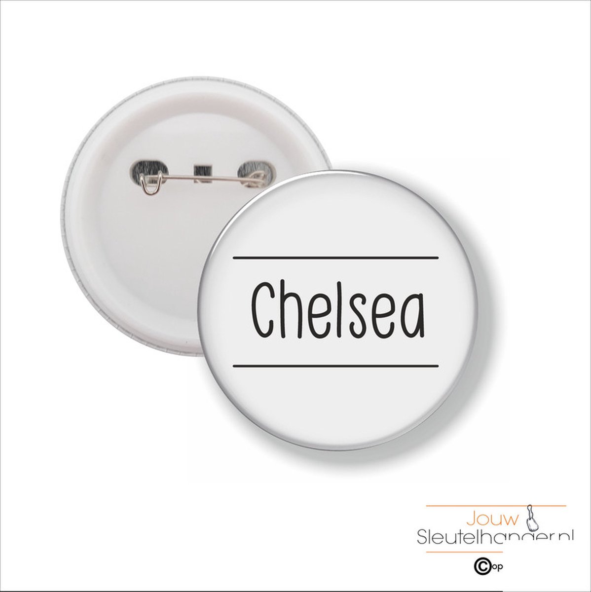 Button Met Speld 58 MM - Chelsea