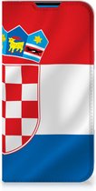 Leuk Hoesje Geschikt voor iPhone 14 Pro Max Smart Cover Kroatische Vlag