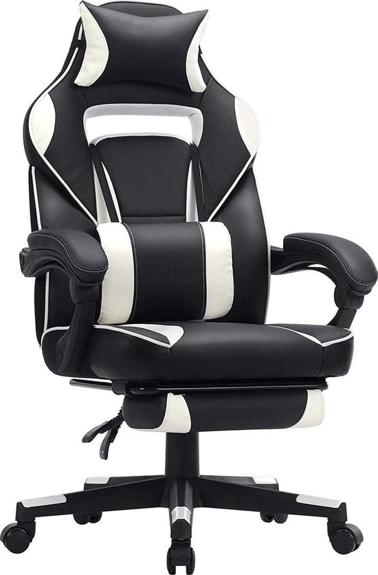 Gamestoel met Voetensteun - Ergonomische Bureaustoel - Racing Chair -  Gaming Chair -... | bol.com