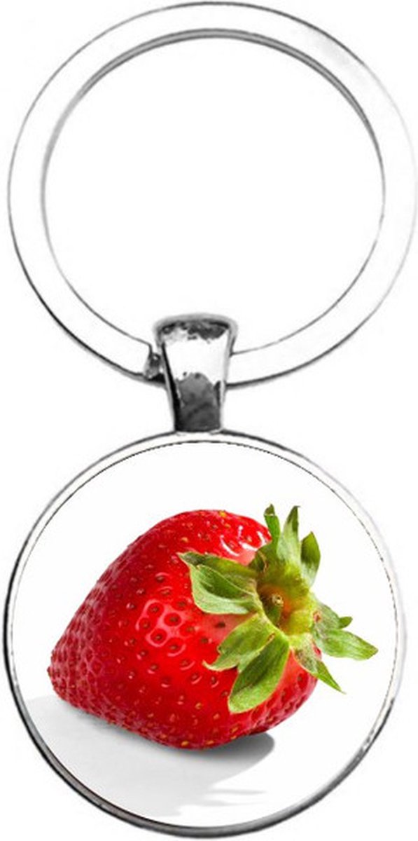 Sleutelhanger Glas - Aardbei
