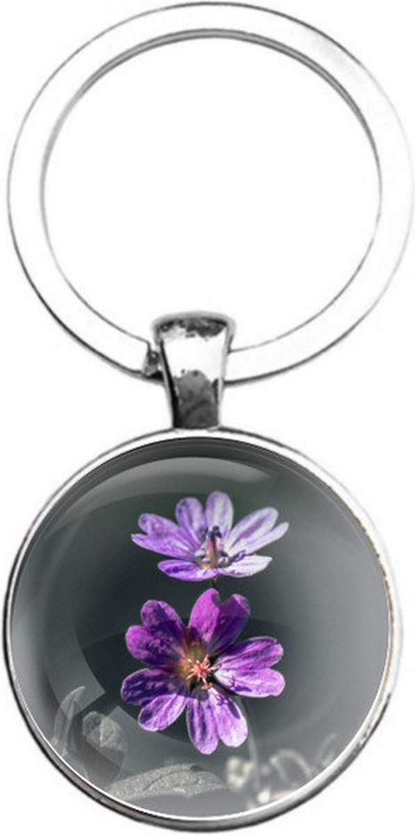 Sleutelhanger Glas - Bloem