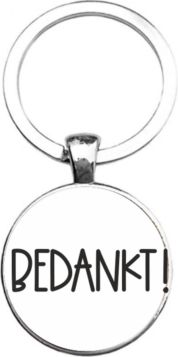 Sleutelhanger Glas - Bedankt