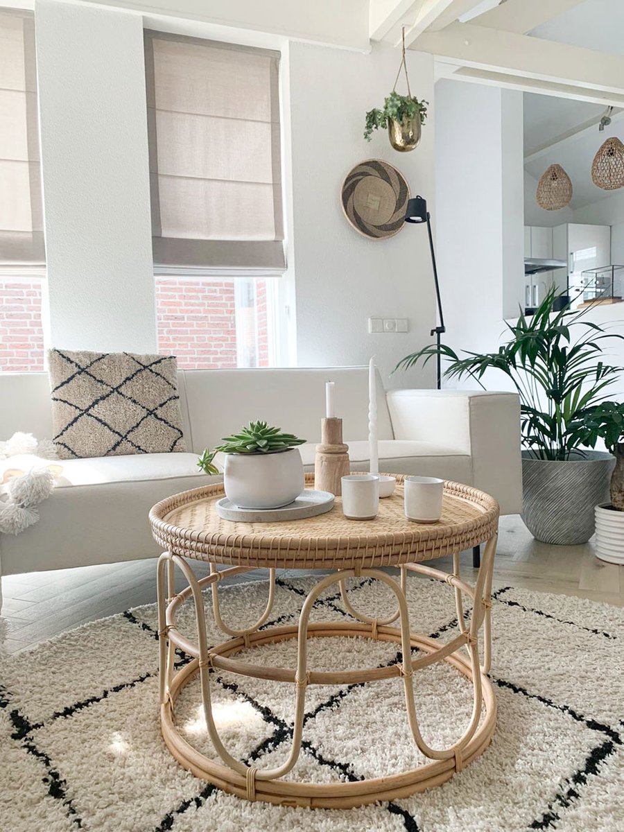 Sweet Living Rotan Salontafel Bibbi - Ø72xH46 cm Naturel