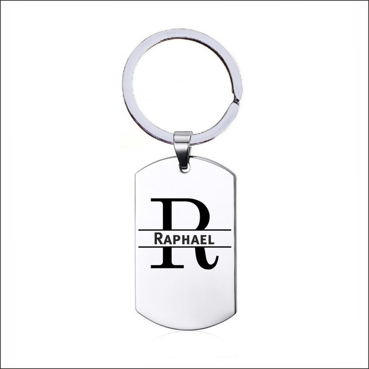 Sleutelhanger RVS Met Naam - Raphael