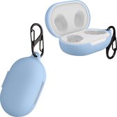 kwmobile cover voor oordopjes case - geschikt voor Oppo Enco Buds W12 - Trendy beschermhoes draadloze oordopjes in lichtblauw
